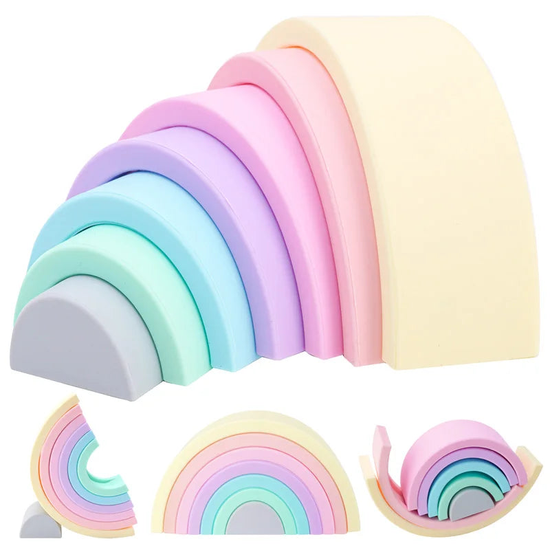 Silicone Stacking Rainbows